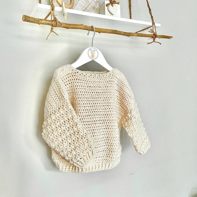 Crochet Sweater for Baby and Child - 0-6 Months to 8 Years