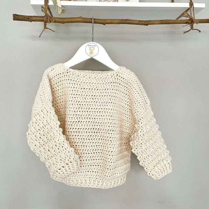 Crochet Sweater for Baby and Child - 0-6 Months to 8 Years