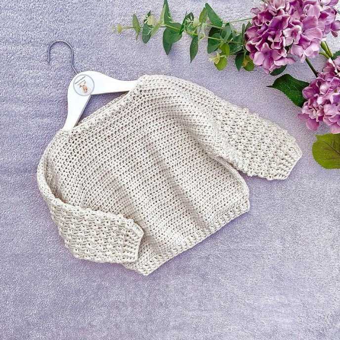 Crochet Sweater for Baby and Child - 0-6 Months to 8 Years