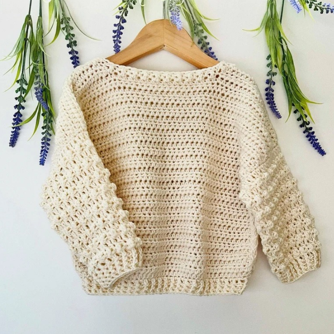 Crochet Sweater for Baby and Child - 0-6 Months to 8 Years