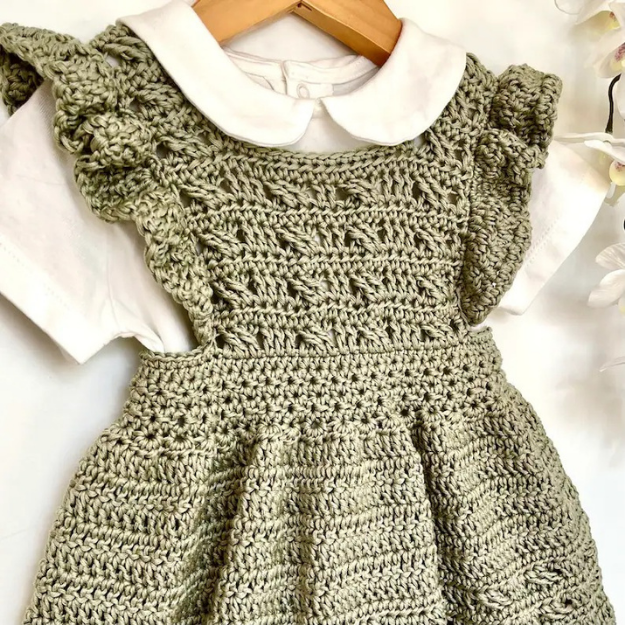 Crochet Dress for Baby or Girl - Newborn to 8 Years