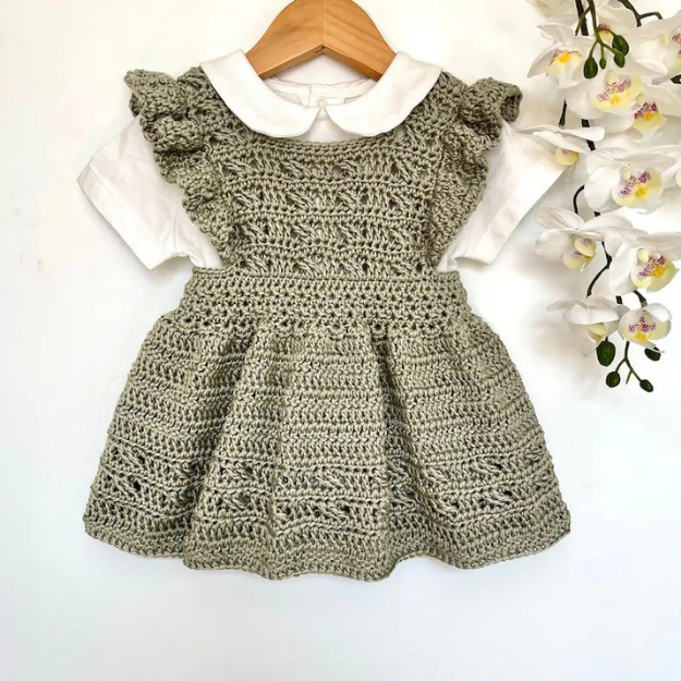 Crochet Dress for Baby or Girl - Newborn to 8 Years