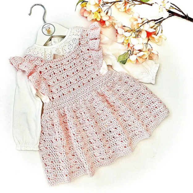 Crochet Dress for Baby or Girl - Newborn to 8 Years