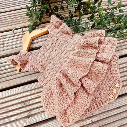 Crochet Baby Romper - Newborn to 36 Months