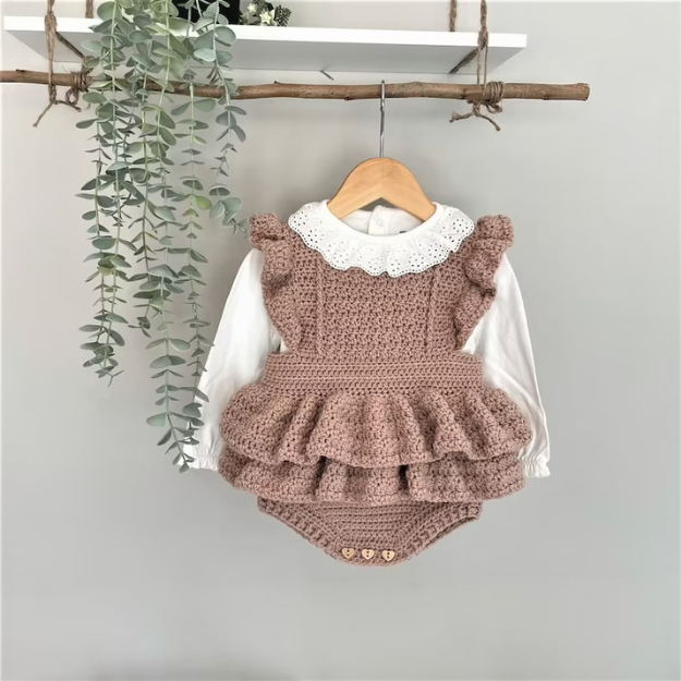 Crochet Baby Romper - Newborn to 36 Months