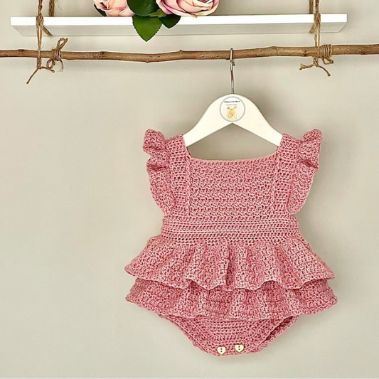 Crochet Baby Romper - Newborn to 36 Months
