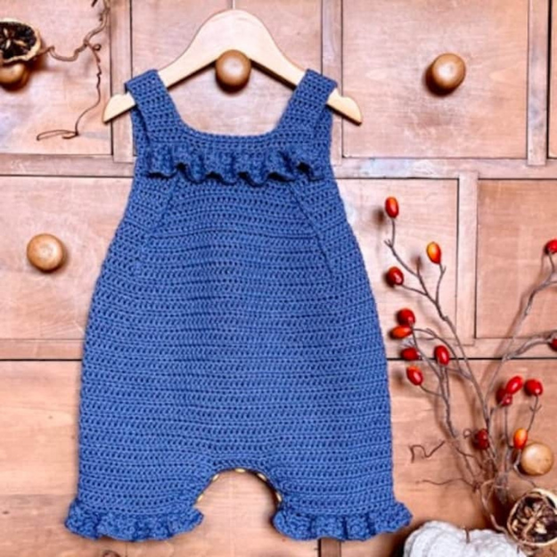 Crochet Baby Romper - Newborn to 36 Months