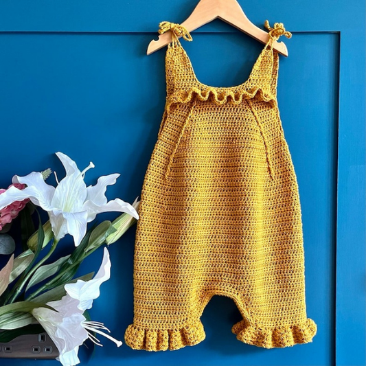 Crochet Baby Romper - Newborn to 36 Months